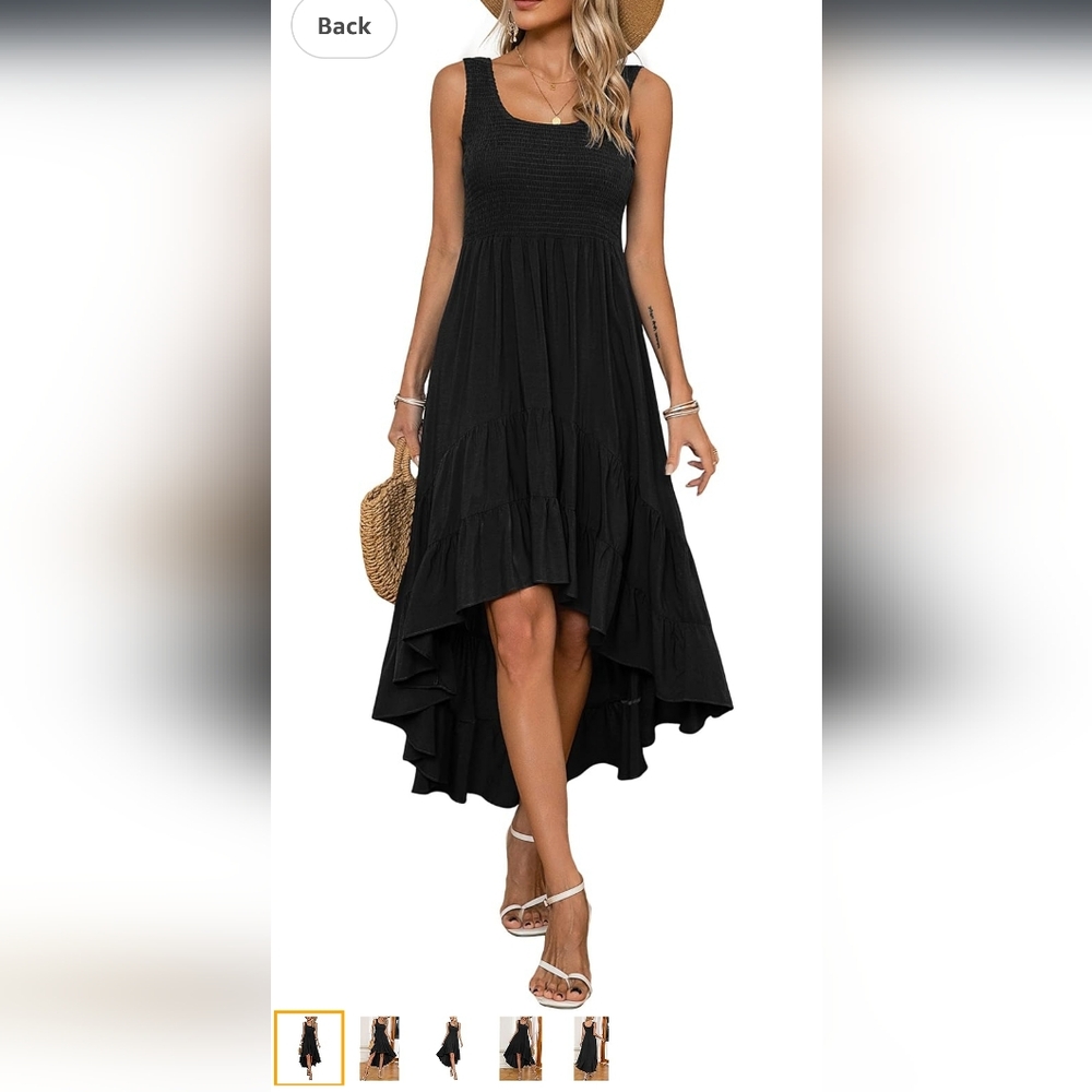 Elegant Black High-Low Dress